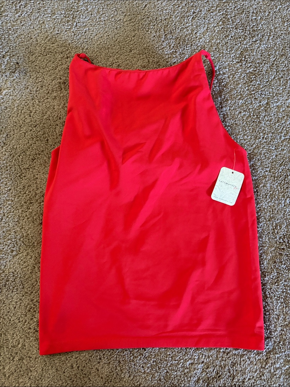 Free People Red High-Neck Sleeveless Women's Tank Top